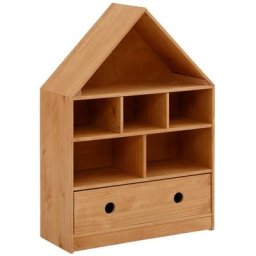 Lüttenhütt Kinderregal Alpi, 1-tlg., Stauraumregal aus Kiefernholz, verschiedene Farbvarianten, Breite 75cm
