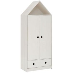 Lüttenhütt Kleiderschrank Alpi Kiefernholz, mit Einlegeböden und Kleiderstange, Höhe 180 cm