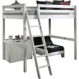 Vipack Hochbett Hochbett mit 140 x 200 cm Liegefläche, inkl. Kommode und Schlafsessel