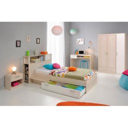 Parisot Jugendzimmer-Set Charly, (Set, 6-St., Schrank, Bett, Regal, Nachttisch, Schreibtisch)