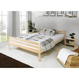 Ticaa Jugendbett Nadine, Futonbett in diversen Breiten, Kiefer, mit Rollrost