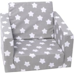 Knorrtoys® Sofa Singlesofa Grey White Stars, für Kinder, Made in Europe