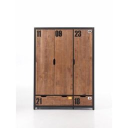 Vipack Kleiderschrank Alex aus teilmassiver Kiefer und MDF in 2 Breiten