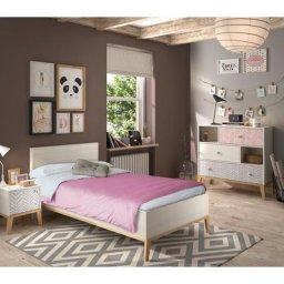 Gami Jugendzimmer-Set Alika, (Set, 3-St., Bett, Nachttisch, Kommode)