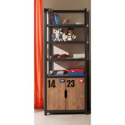 Vipack Kinderregal Alex, Standregal aus teilmassiver Kiefer und MDF