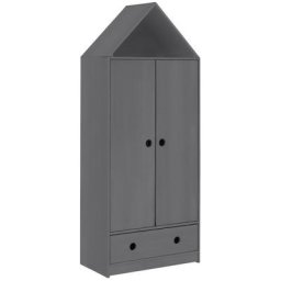 Lüttenhütt Kleiderschrank Alpi Kiefernholz, mit Einlegeböden und Kleiderstange, Höhe 180 cm