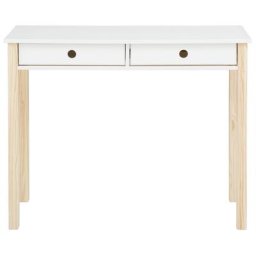 Lüttenhütt Kinderschreibtisch Meentje (1-St), Schreibtisch, Kiefern massiv, 2 Schubladen, Höhe 80 cm