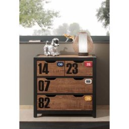 Vipack Schubkastenkommode Alex, aus teilmassiver Kiefer und MDF