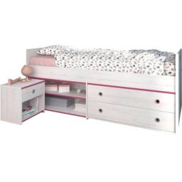 Parisot Jugendzimmer-Set Smoozy, (2-St., Kleiderstange, Schreibtisch und Regal mit Vorhang)