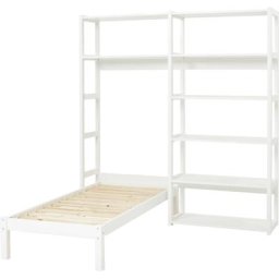 Hoppekids Jugendzimmer-Set STOREY, (Set, 16-St., Kinderbett, Rollrost, Schaummatratze, Regalsystem, 8 Einlegeböden)