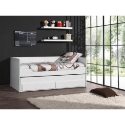 Vipack Einzelbett, Funktionelles Kojenbett mit 2 Liegeflächen à 90 x 200 cm, 2 Schubladen