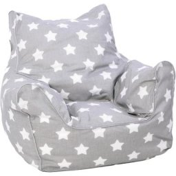 Knorrtoys® Sitzsack Grey White Stars, für Kinder, Made in Europe