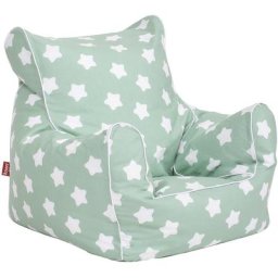 Knorrtoys® Sitzsack Green White Stars, für Kinder, Made in Europe