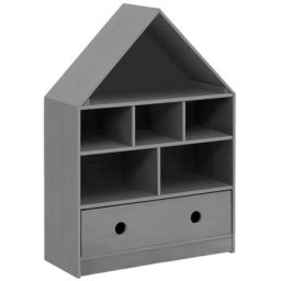 Lüttenhütt Kinderregal Alpi, 1-tlg., Stauraumregal aus Kiefernholz, verschiedene Farbvarianten, Breite 75cm