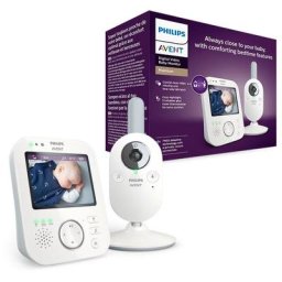 Philips AVENT Video-Babyphone SCD843/26, sichere Verbindung, 3,5 Zoll Farbdisplay, Eco-Mode