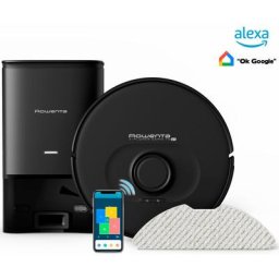 Rowenta Saugroboter RR8585 X-Plorer Serie 75+, Absaug-Station, ultra-präzise Laser-Navigation, saugen und wischen