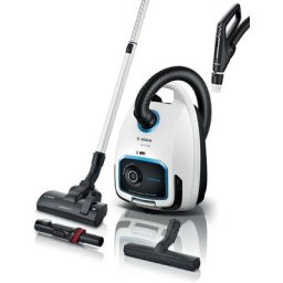 BOSCH Bodenstaubsauger ProSilence Serie 6, weiß, BGL6TSIL, 700 W, mit Beutel, besonders leise, HEPA Filter, 10 Jahre Motorgarantie