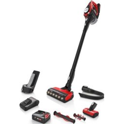 BOSCH Akku-Stielstaubsauger BCS8224PET Unlimited Serie 8 Gen2, beutellos, Ideal für Haustierbesitzer, rot/schwarz
