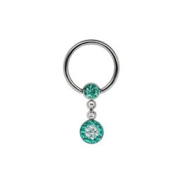 Adelia´s Intimpiercing Piercing Intimpiercing , 5 mm Strasskugel + Kette mit Kreis und vielen Steinen