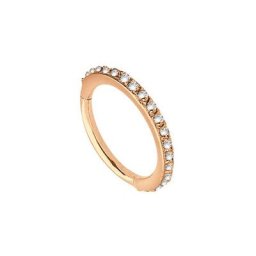 Adelia´s Dehnschnecke Piercing Ohrpiercing, Mit vielen gefassten Steinen, vertikal