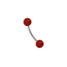Adelia´s Augenbrauenpiercing Piercing Augenbrauenpiercing, Titan Banane mit 2 mini Ferido Epoxy Kugeln