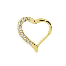 Adelia´s Dehnschnecke Piercing Ohrpiercing, Mit vielen klaren gefassten Steinen in 1,2 mm Stärke