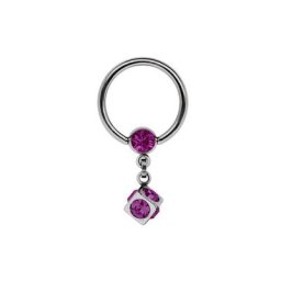 Adelia´s Intimpiercing Piercing Intimpiercing , Stahl - Intimring BCR mit 5 mm Zirkonia-Klemmkugel