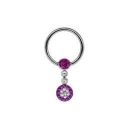 Adelia´s Intimpiercing Piercing Intimpiercing , 5 mm Strasskugel + Kette mit Kreis und vielen Steinen