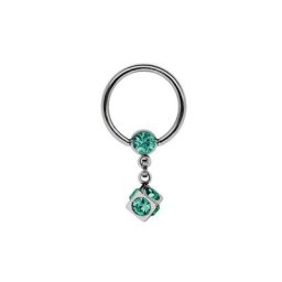 Adelia´s Intimpiercing Piercing Intimpiercing , Stahl - Intimring BCR mit 5 mm Zirkonia-Klemmkugel
