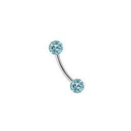 Adelia´s Augenbrauenpiercing Piercing Augenbrauenpiercing, Titan Banane mit 2 mini Ferido Epoxy Kugeln