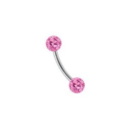 Adelia´s Augenbrauenpiercing Piercing Augenbrauenpiercing, Titan Banane mit 2 mini Ferido Epoxy Kugeln