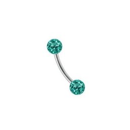 Adelia´s Augenbrauenpiercing Piercing Augenbrauenpiercing, Titan Banane mit 2 mini Ferido Epoxy Kugeln