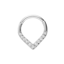 Adelia´s Dehnschnecke Piercing Ohrpiercing, Mit vielen klaren gefassten Steinen in 1,2 mm Stärke