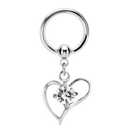 Adelia´s Intimpiercing Piercing Intimpiercing , Intimpiercing Ring BCR 316l Stahl in 1,6 mm mit Herz
