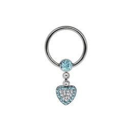 Adelia´s Intimpiercing Piercing Intimpiercing , Ring BCR Stahl mit 5 mm Strasskugel