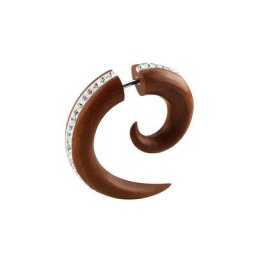 Adelia´s Dehnschnecke Piercing Ohrpiercing, Handgefertigt aus braunem Sawo-Holz