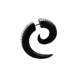 Adelia´s Dehnschnecke Piercing Ohrpiercing, Handgefertigt aus schwarzem Sawo-Holz
