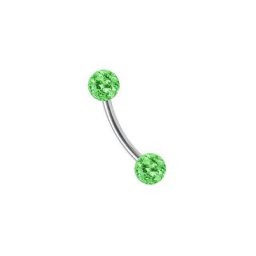 Adelia´s Augenbrauenpiercing Piercing Augenbrauenpiercing, Titan Banane mit 2 mini Ferido Epoxy Kugeln