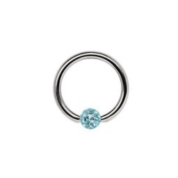Adelia´s Dehnschnecke Piercing Ohrpiercing, Titan Piercing Ring mit Ferido Epoxy Kugel