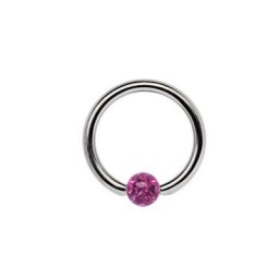 Adelia´s Dehnschnecke Piercing Ohrpiercing, Titan Piercing Ring mit Ferido Epoxy Kugel