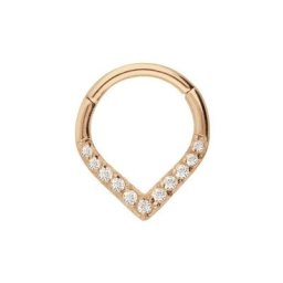 Adelia´s Dehnschnecke Piercing Ohrpiercing, Mit vielen klaren gefassten Steinen in 1,2 mm Stärke