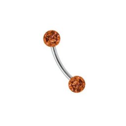 Adelia´s Augenbrauenpiercing Piercing Augenbrauenpiercing, Titan Banane mit 2 mini Ferido Epoxy Kugeln