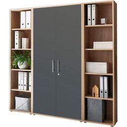 BMG Möbel Büro-Set TABOR 3 hoch, (Set, 3-St)