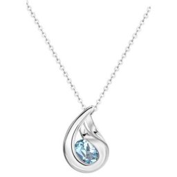 Firetti Kette mit Anhänger Tropfen, mit Blautopas (behandelt)