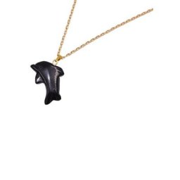 Firetti Kette mit Anhänger Delfin, Made in Germany - mit Edelsteinen