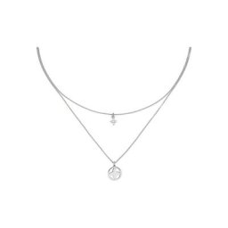 JOBO Collier Blume, 925 Silber mit 5 Zirkonia 44 cm