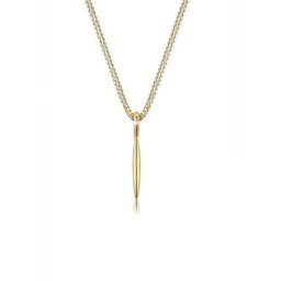 Elli Premium Kette mit Anhänger Geo Stab Basic Minimal 585 Gelbgold
