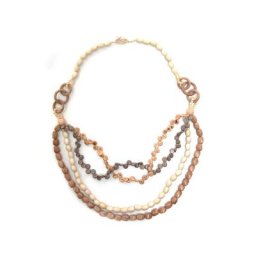 COLLEZIONE ALESSANDRO Lange Kette Nicole, mehrreihige Kette aus Holz