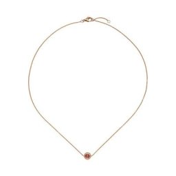 JOBO Collierkettchen, 585 Roségold mit 16 Diamanten und Turmalin