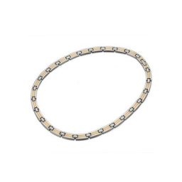 Firetti Collier 8 mm, bicolor, matt, teilw. IP-beschichtet, massiv